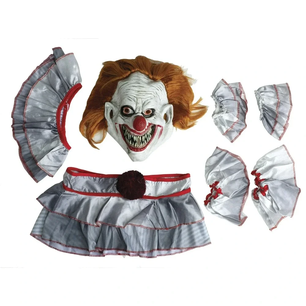 SIX piece Twisted Clown Halloween Costume‎ for Children Boys Size M 8 Rare